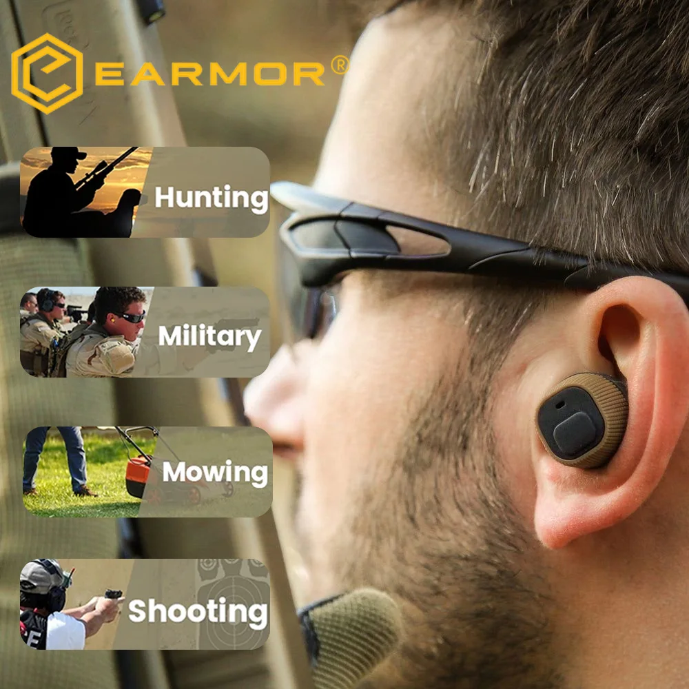 新しい EARMOR M20 電子耳栓射撃場狩猟聴覚耳保護イヤホン