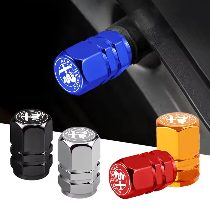 4Pcs Car Tire Valve Stem Caps – Premium Aluminum Wheel Accessories