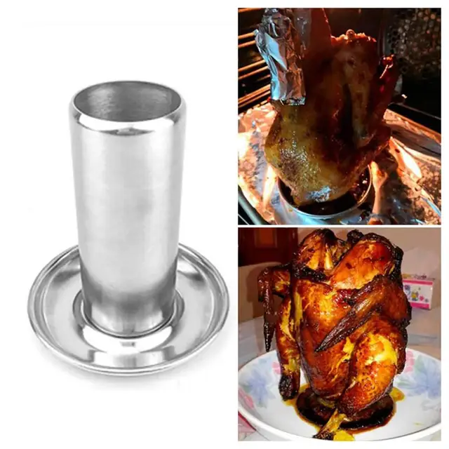 Grillezés Erős Rozsdamentes Acél Álló Stílusú Csirke Pörkölt Állvány Kempingellátás - Image 6