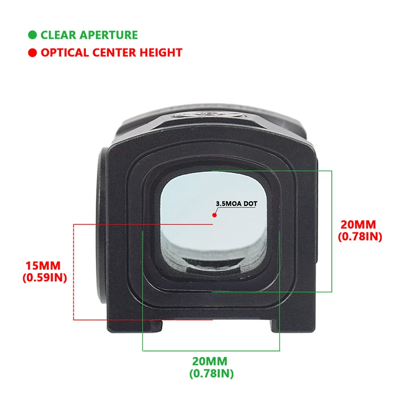 P-2 Tactical Red Dot Sights Optic Reflex Hunting Sight Holographic Rifle Scope Glock Sight Fully Enclosed Collimator 20mm Rail red dot sight rifle scope holographic collimator