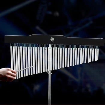 Metal Chimes Meditation Yoga Chimes Bell Adult Standing Bar Wind Bells Adjustable Bracket Portable Professional Percussion