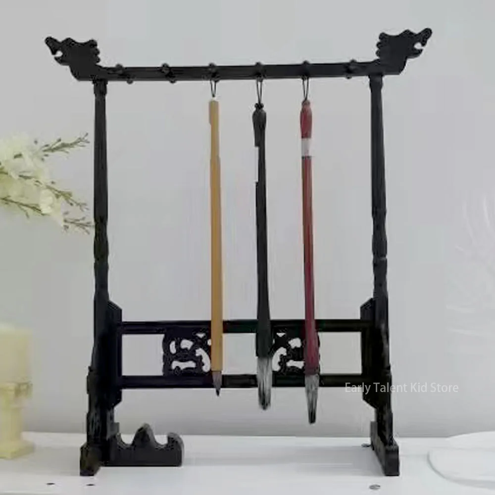 

High-grade Resin Brush Hanging Pen Rest Chinese Calligraphy Supplie Brush Student Study Four Treasures Retro Stationery Pen Rest