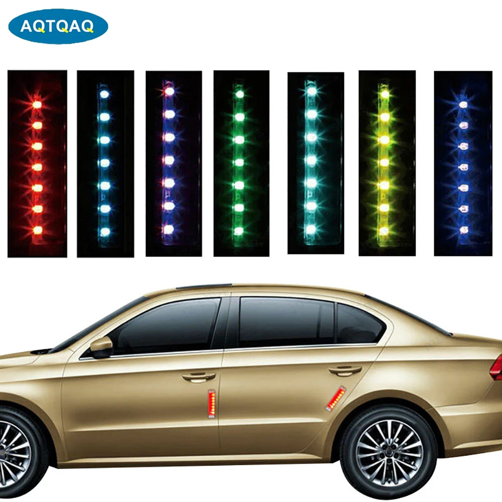 

AQTQAQ 1 PCS Car Anti Collision Strip Solar Eliminator Anti-Static Strobe Light Modified Lamp Decorative Lights for Car Jeep SUV
