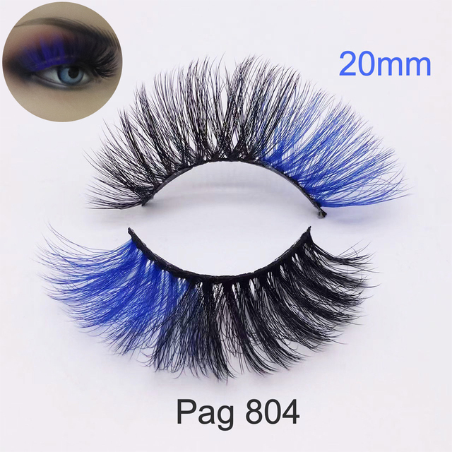 Mix Color False Lashes Ombre Natural Long Colorful Eyelashes Bulk Dramatic Makeup Fake Lash Party Colored Lashes Wholesale