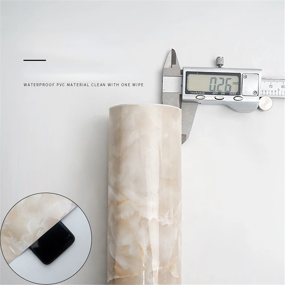Pvc Marble Kitchen Oil-Proof Film Stove Waterproof Self-Adhesive Wallpaper Countertop Cabinet Renovation Tile Wall Stickers wall stickers self adhesive wallpaper vinyl wallpaper kitchen wallpaper peel and stick paper self adhesive liner