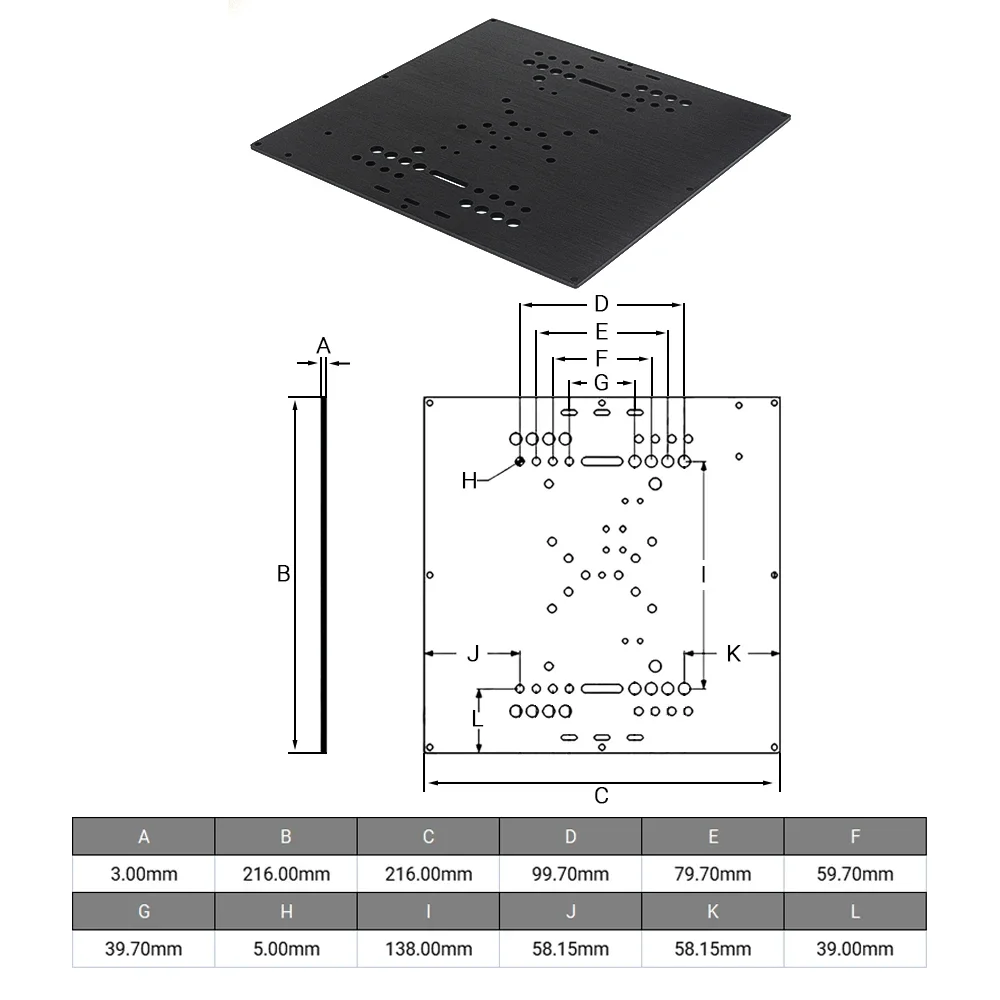 OpenBuilds 범용 알루미늄 빌드 플레이트, 3D 프린터용 V 슬롯 선형 레일, CNC 루터