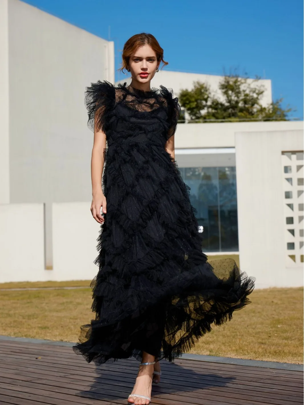 WEIN Runway Designer High Quality Floor Long Dress Vintage