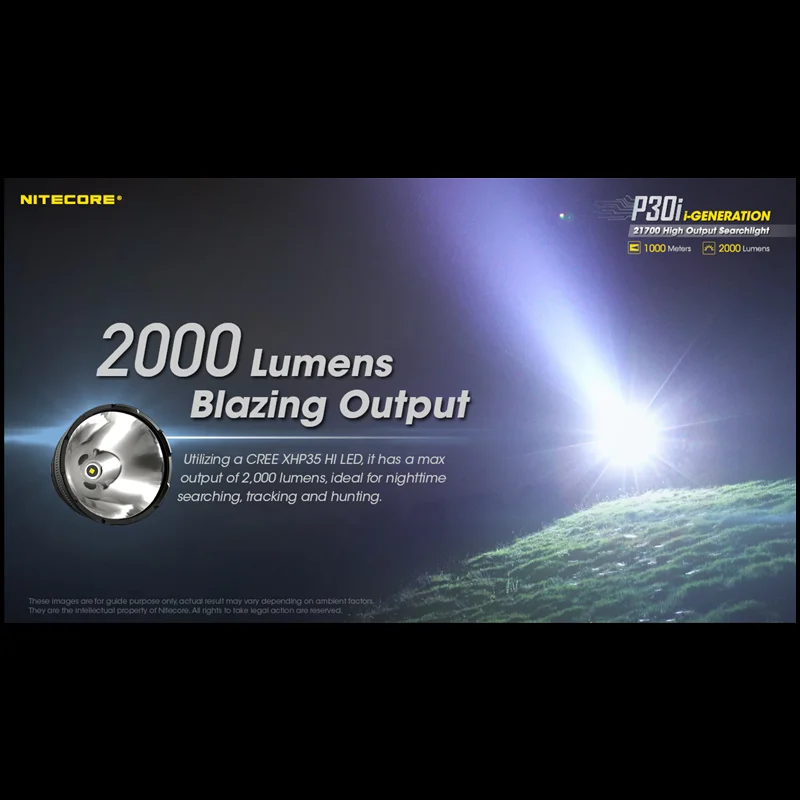 NITECORE P30i Strong Light Flashlight CREE XHP35 HI LED 1200LM USB C Rechargeable With Battey For