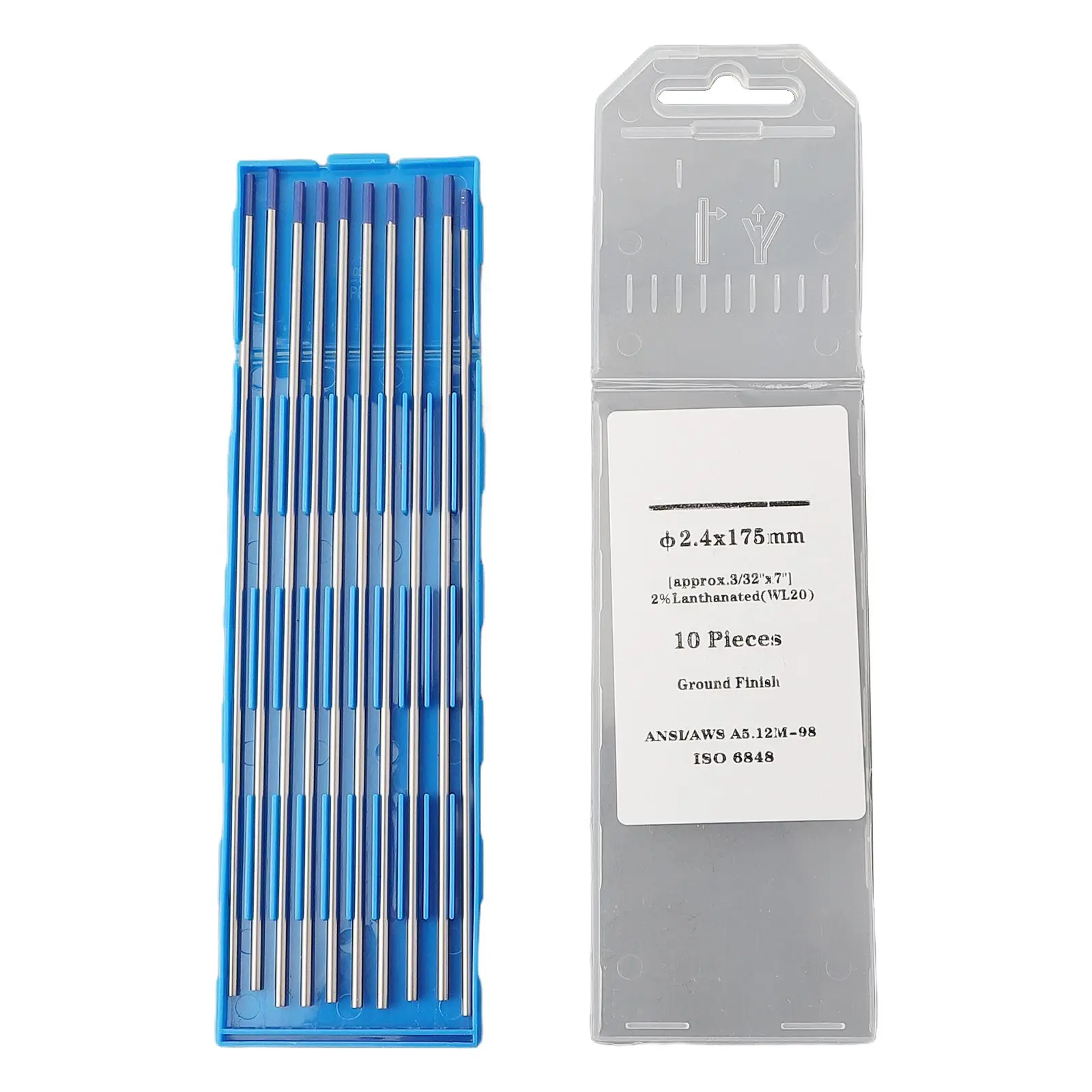 Lanthanum Tungsten Electrodes 0.04" 1/16" 10 Pcs 2% Blue 3 Sizes 3/32" Lanthanated Lanthanum Low Current 3