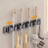 1 Piece Home Decoration Hard-Fitting Bathroom Storage Rack Mop Clip Rack Artifact Mop Wall Clip Broom Mop Hook Home Accessories 3