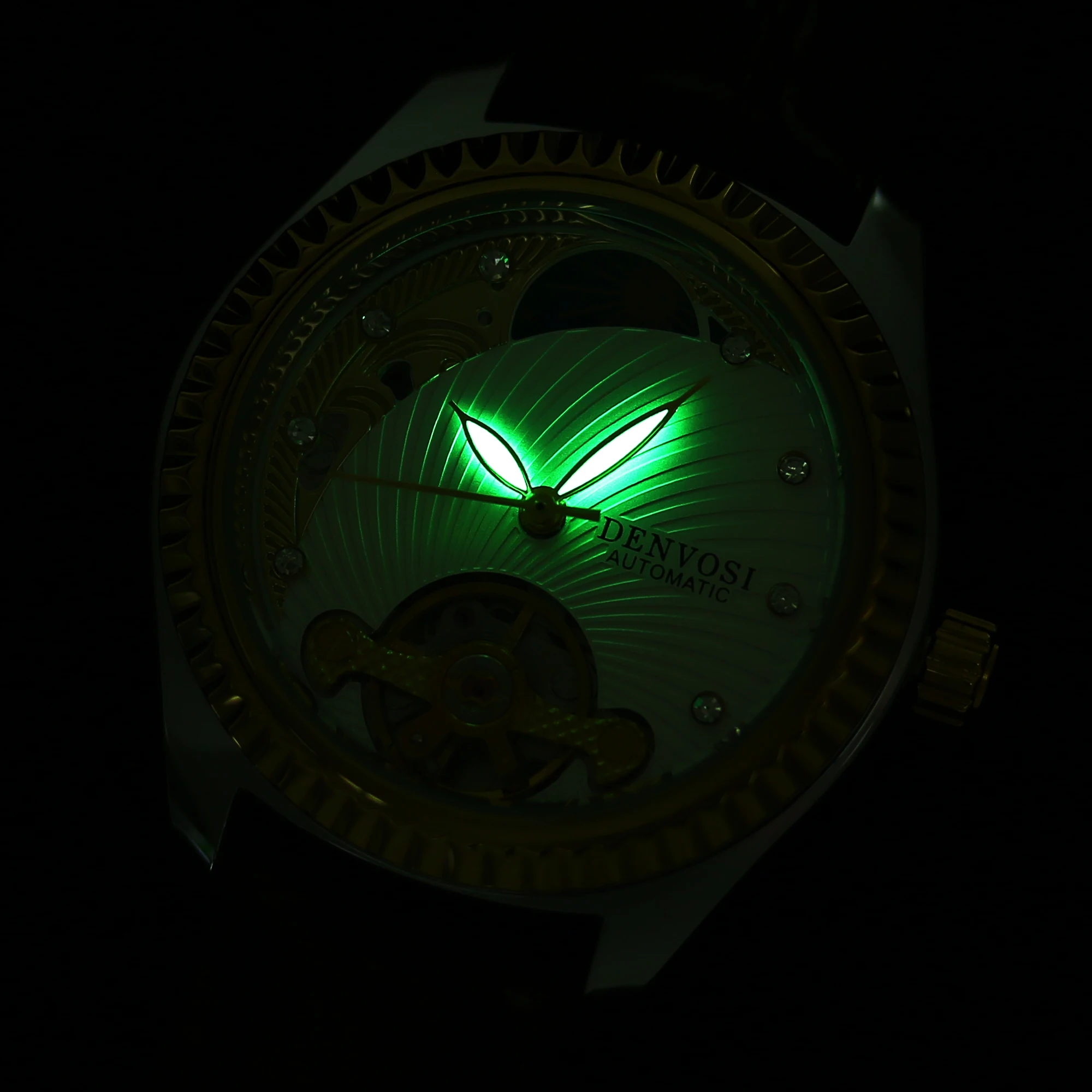 Women's Luxury Luminous Leather Watch - Automatic, Mechanical, & Waterproof Design