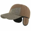 HT5011 Winter Baseball Cap Thick Warm Fleece Lined Cap for Men Women Wool Baseball Hats with Ear Flaps Adjustable Father Dad Hat