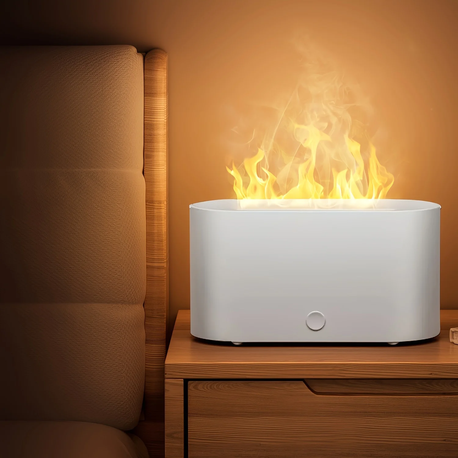 مُرطب هواء صغير أنيق بتصميم لهب، مزود بوظيفة نشر ر...