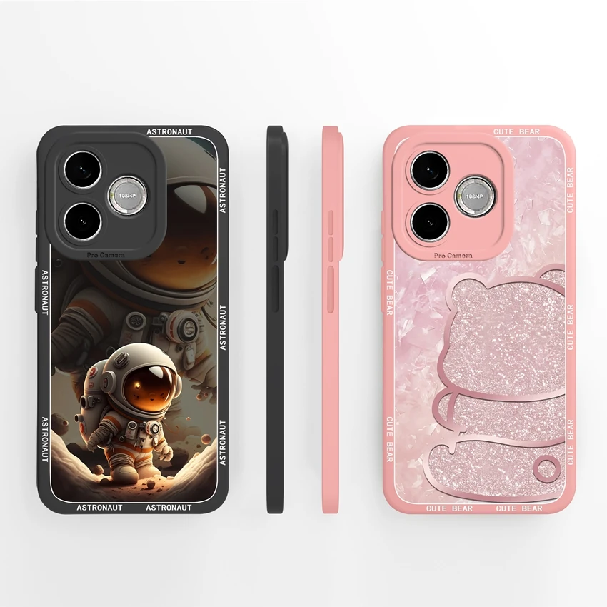 Cute Cat Claw Cartoon Print Phone Case with Camera Protection - Soft Liquid Silicone Housing