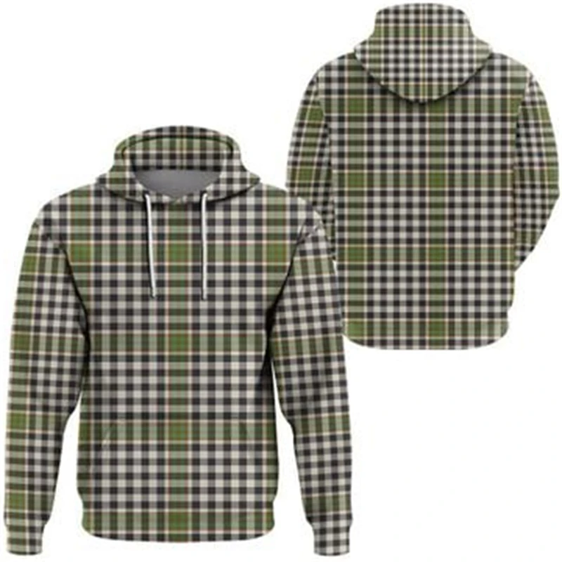 thumbnail image 1 of Nueva sudadera con capucha de tartán escocés 3D para hombre y mujer, sudadera con capucha holgada para otoño y primavera, ropa de calle para hombre, chaqueta con capucha, 1 of 5