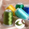 350M/roll Colorful Ice Silk Tassel Line 0.2MM 3-strand Winding Rayon Mercerized DIY Handmade Superfine Durable Sewing Threads 3