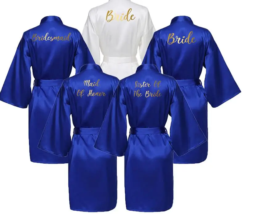 Silk Satin Robes Bridesmaid Bride Robes Bridesmaid Robes Wedding Long