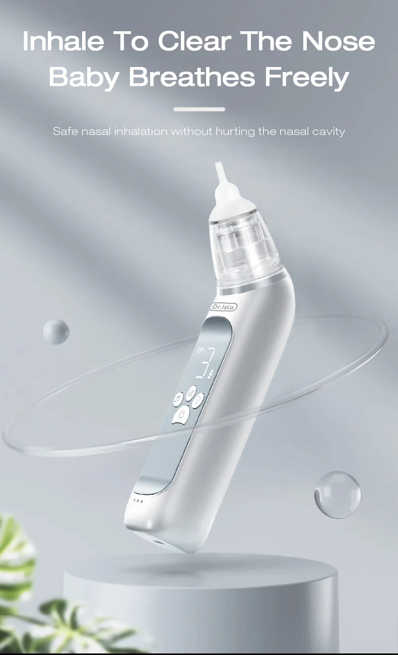 Description Picture 3 of itemDr.isla Electric Nasal Absorber Silent 3 Modes Baby Obstruction Rhinitis Cleaner Nasal Aspirator Food Grade Silicone Mouthpiece
