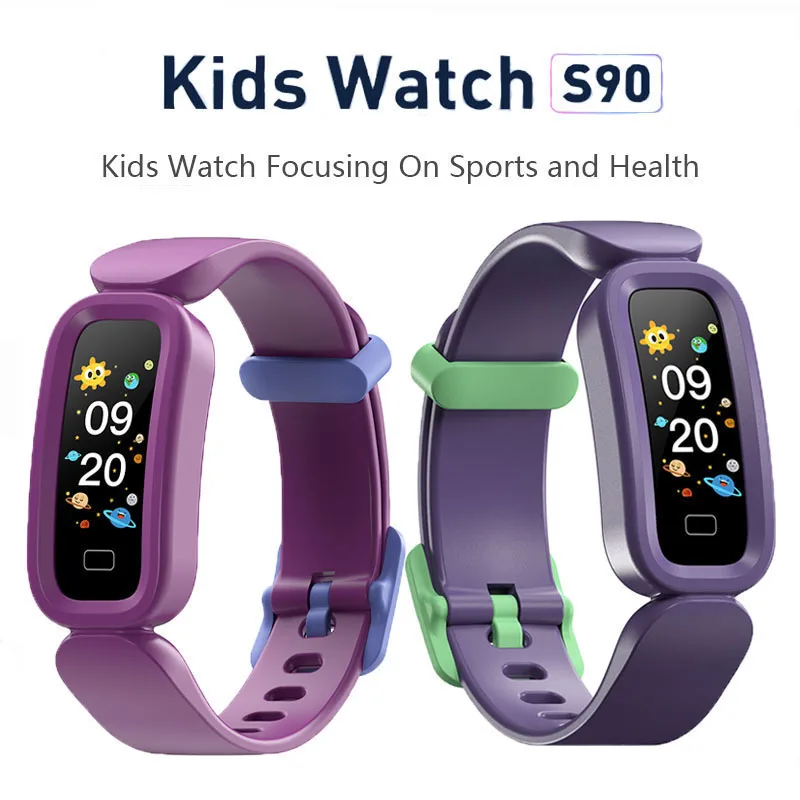 Kid's Watch S90 Smart Bracelet Children Clock Bluetooth Waterproof Multi-language Sport Pedometer Children's Smartwatch Girl Boy