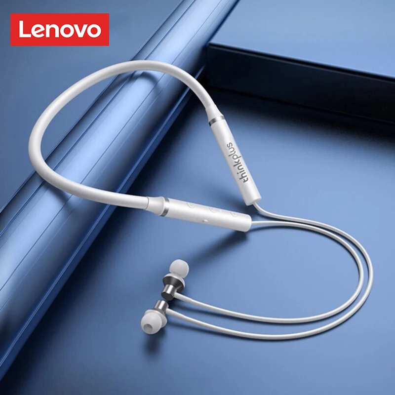 100% original Lenovo HE05X auriculares Bluetooth auriculares impermeables tapones para los oídos sonido HIFI banda para el cuello magnética auriculares deportivos