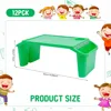 12 Pcs Kids Lap Desk Tray Bulk 19.69 * 9.84 * 7.1in Plastic Breakfast Laptop Trays with Side Pockets 3