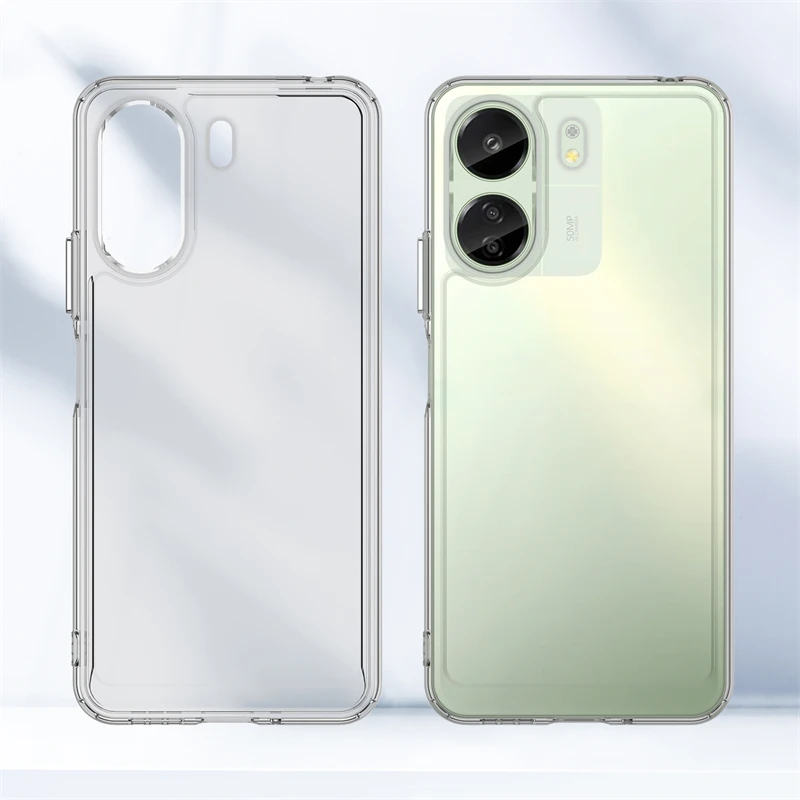

For Xiaomi POCO C65 Case Transparent Candy Silicone TPU Shockproof Cover POCO C65 Case Phone Protector POCO C65 Cover