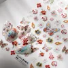 5D Relief Gorgeous Colorful Flowers Butterfly Complete In Beauty Adhesive Nail Art Stickers Decals Manicure Ornaments Suppliers 1