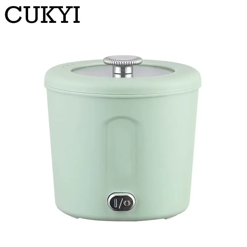 110V 220V 1L Multicooker With Steam Tray Ceramic glaze Non-stick Liner Instant Heating Noodles Boiling Pot One Button Control