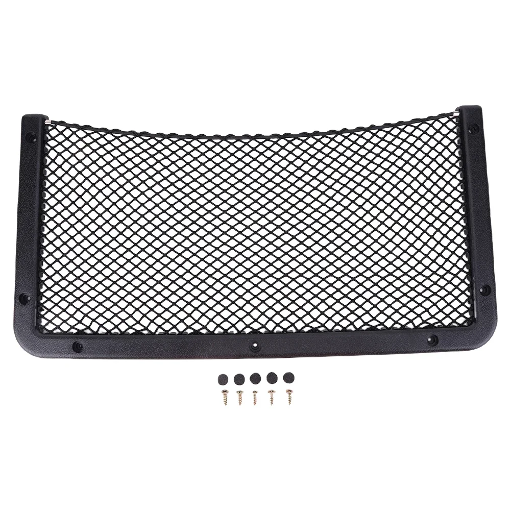Car Mesh Net Bag Holder Cargo Mesh Net Caravan Bus Vehicle Seat Back Organizer Phone Holder for Bus Camper SUV Vehicle RV