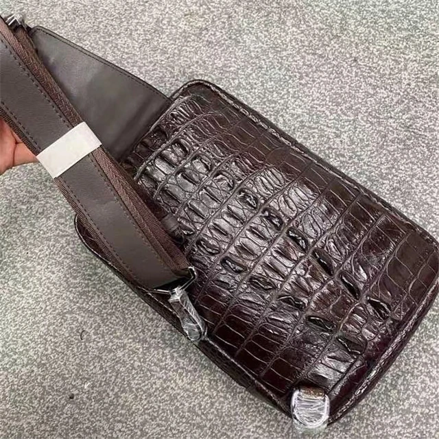 Authentic Exotic Crocodile Skin Men's Small Casual Handbag Cross Shoulder  Bag Genuine Real Alligator Leather Male Messenger Bag - AliExpress