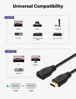 HDMI Extension cable 4K 60Hz HDR HDMI 2.0 Cable HDMI 2.0 Male to Female Extension cord Kable for PS5 Xbox HDTV PC Monitor - Image 2
