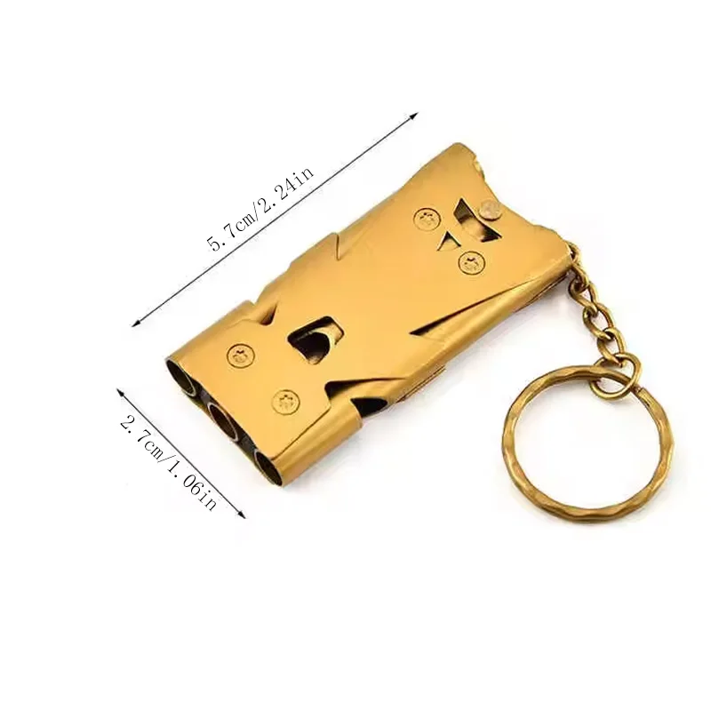 Three-tube whistle Stainless Steel Outdoor Survival Whistle Wilderness Kit EDC Loud survival metal whistle 1 pc survival whistle,metal whistle