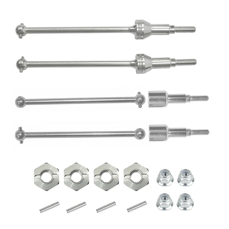 Metal Front And Rear Silver Drive Shaft With 12Mm Hex For HBX HAIBOXING 901 901A 903 903A 905 905A 1/12 RC Car Upgrade Parts
