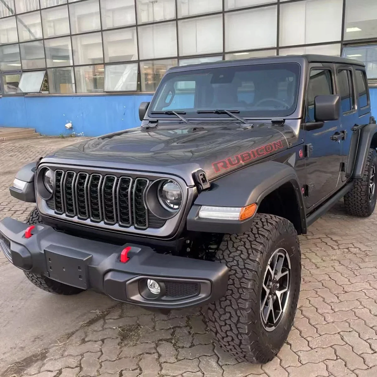 For Jeep Wrangler JK JKU 2007-2015 Lantsun J400 Style Front Bumper Mesh Grille
