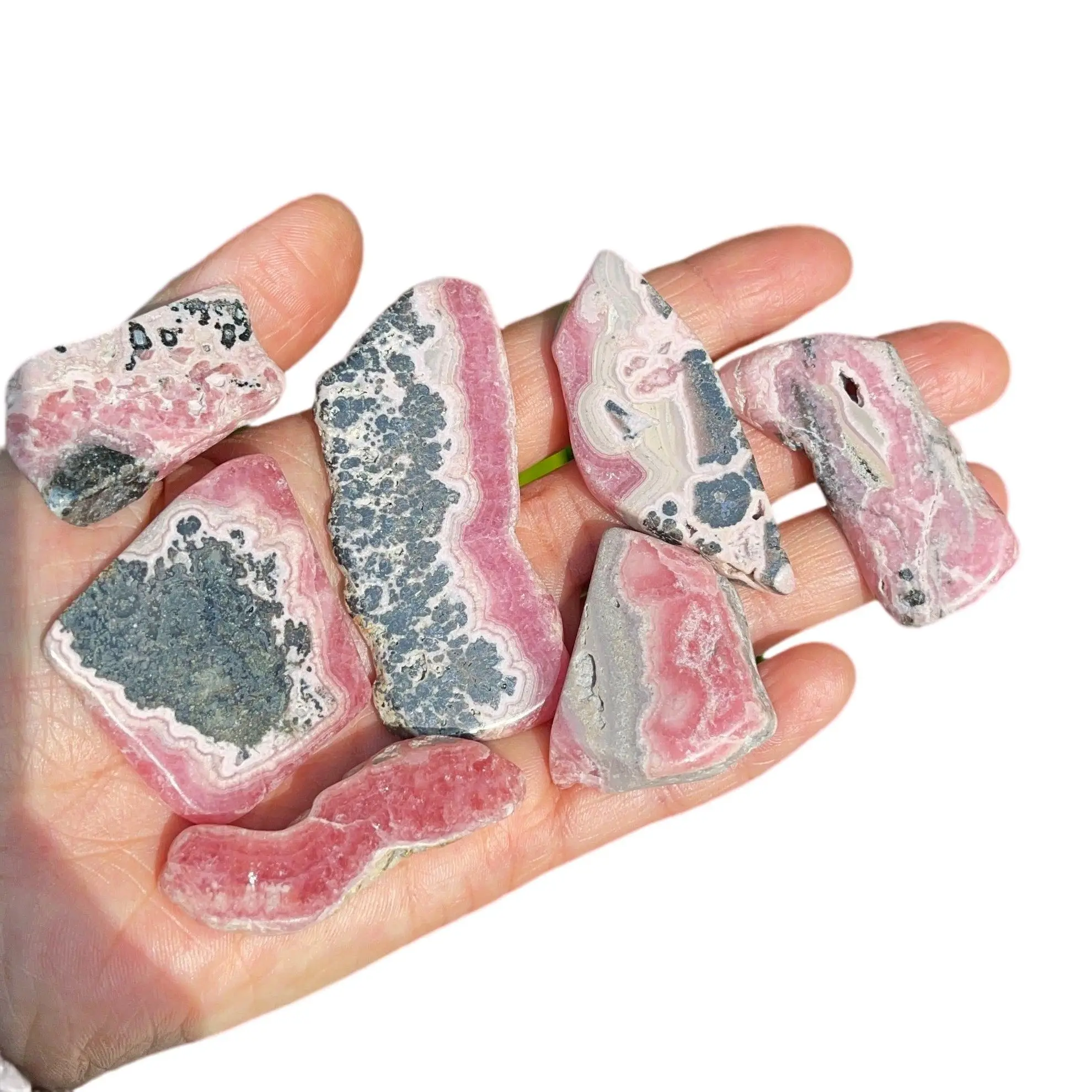 

Rhodochrosite Slab rhodochrosite crystal - rhodochrosite stone slab - pink rhodochrosite stone geode slice - healing crystals