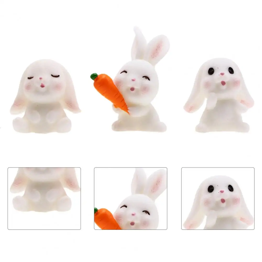 

Useful Easter Garden Set Eco-friendly Ingenious Rabbit Dollhouse Mini Garden Set Novelty Dollhouse Courtyard Set for Home