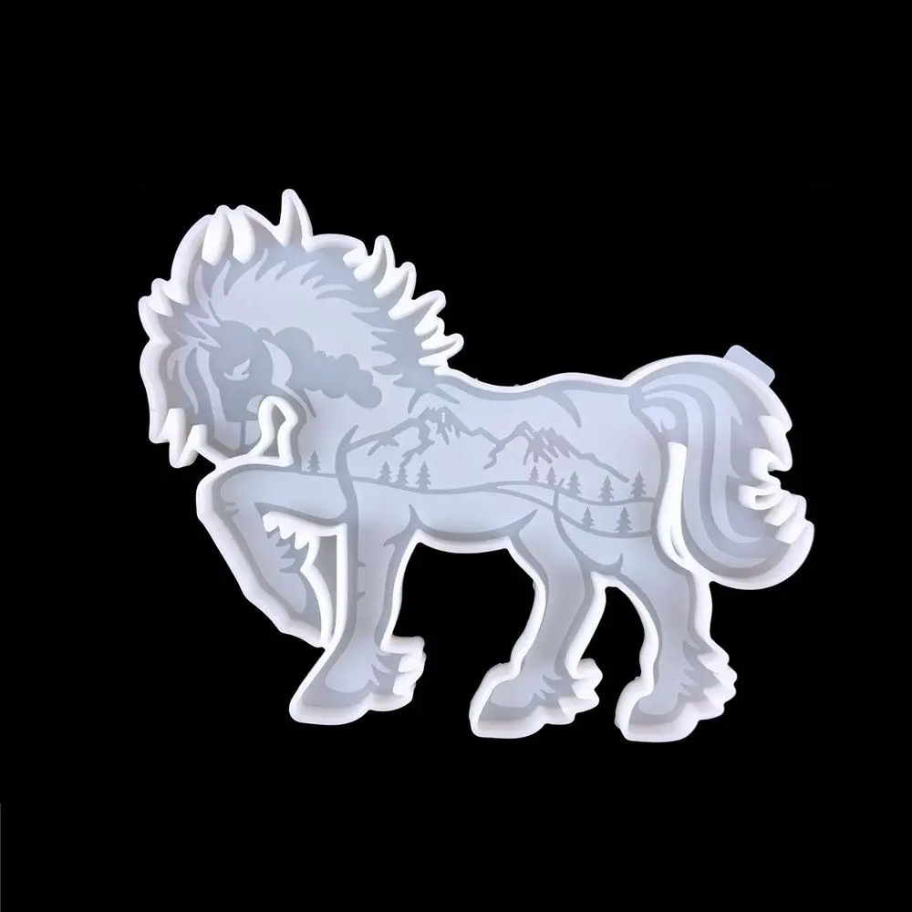 Silicone Mold Bear Horse Jewelry Making Tools DIY Pendant Elephant Wolf Ornament Resin Mold Epoxy Resin Molds Silicone Mould