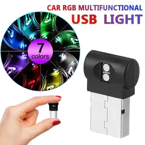 1x Mini Usb Rgb Led Car Interior Light Touch Key Neon Atmosphere Ambient  Lamps For All Devices With Usb Ports For Cars Computers - Decorative Lamps  & Strips - AliExpress