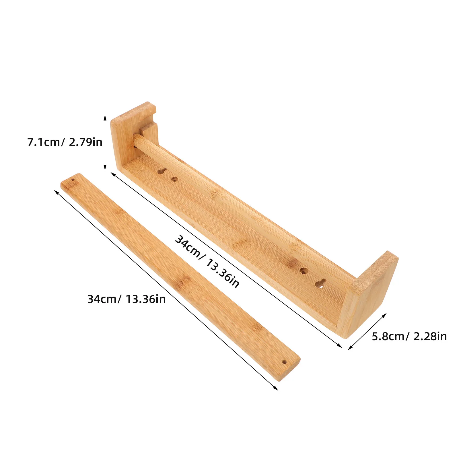 Cavalletto Artistico in Legno con Dispenser per Rotoli di Carta, Montabile a Parete, per Disegno e Pittura, Uso Domestico e Scolastico - immagine 3