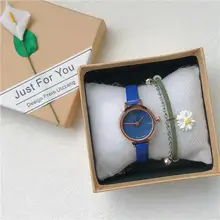  Simple Round Quartz Retro Small Dial Casual Wrist Watches Leather Strap Fashionable Clock Waterproof Wrist Watch for Women 