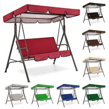 야외 정원 스윙 시트 교체 캐노피, 방수 베란다 스윙 캐노피, 야외 파티오 정원용 지붕 커버