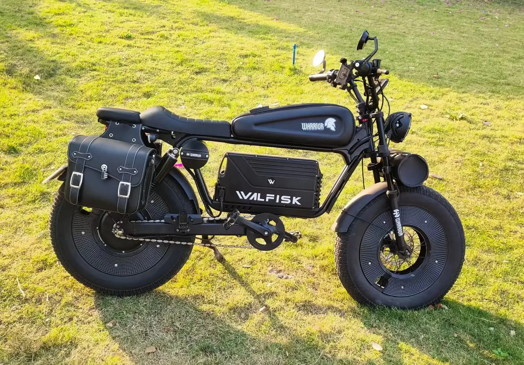 Black 1500W Motorbikes 48V60AH Ebike Adult Road Electric