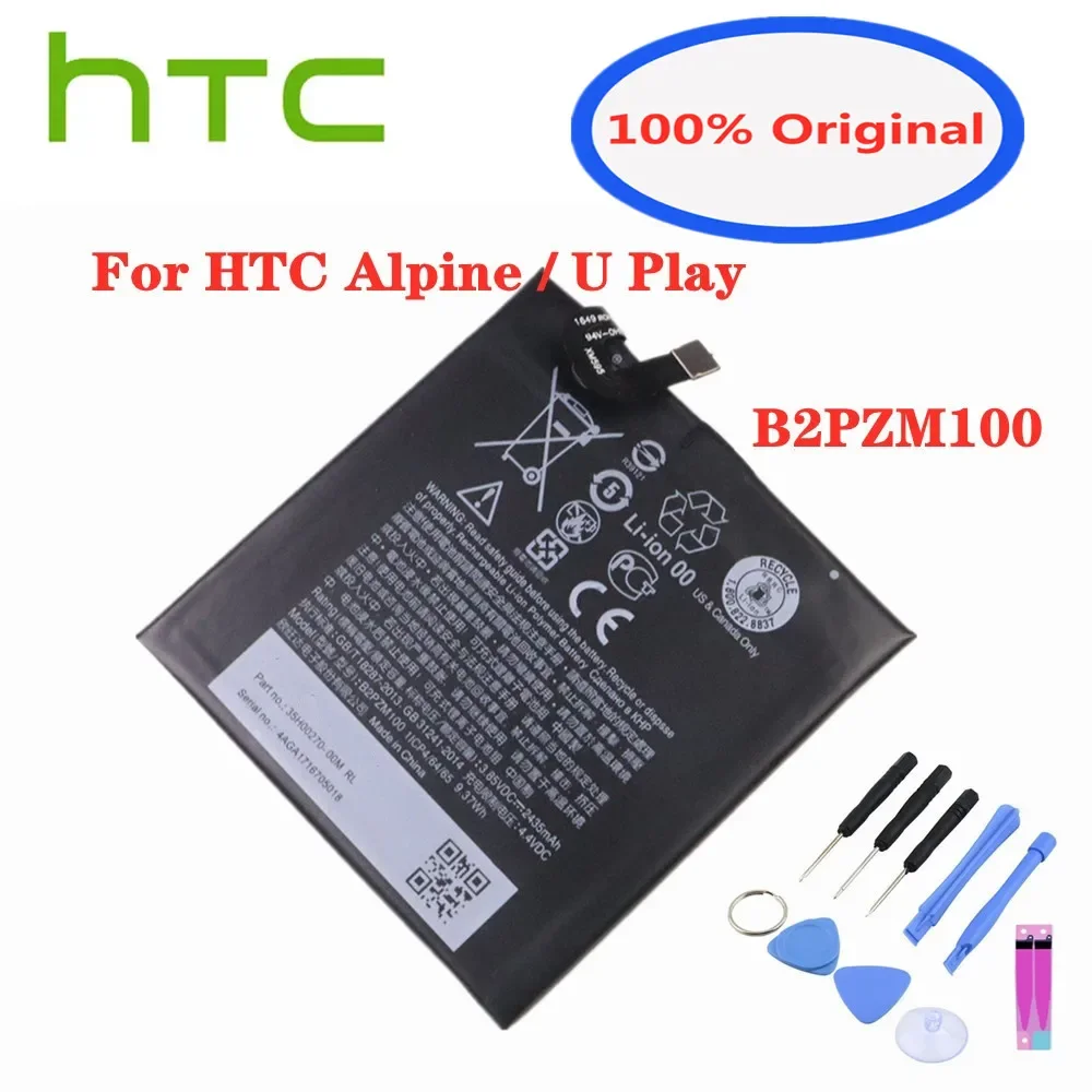 

2435mAh Original Battery B2PZM100 For HTC Alpine U Play TD-LTE Dual SIM Smart Mobile Phone Battery Bateria + Tools