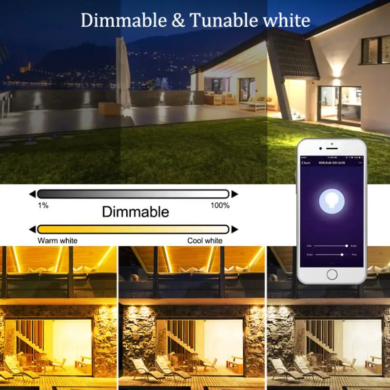 투야 지능형 RGB 스포트라이트 야외 조명, LED 220V, 30W, 50W, 100W, 음성 제어 투광 조명, 조정 가능한 조명