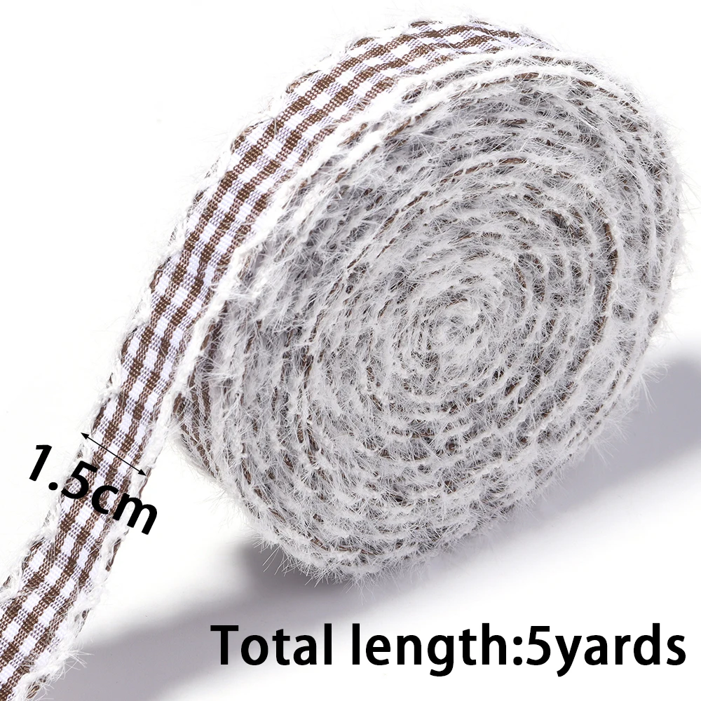 Luxurious Plaid Velvet Edge Wavy Ribbon for Gift Wrapping & DIY Crafts