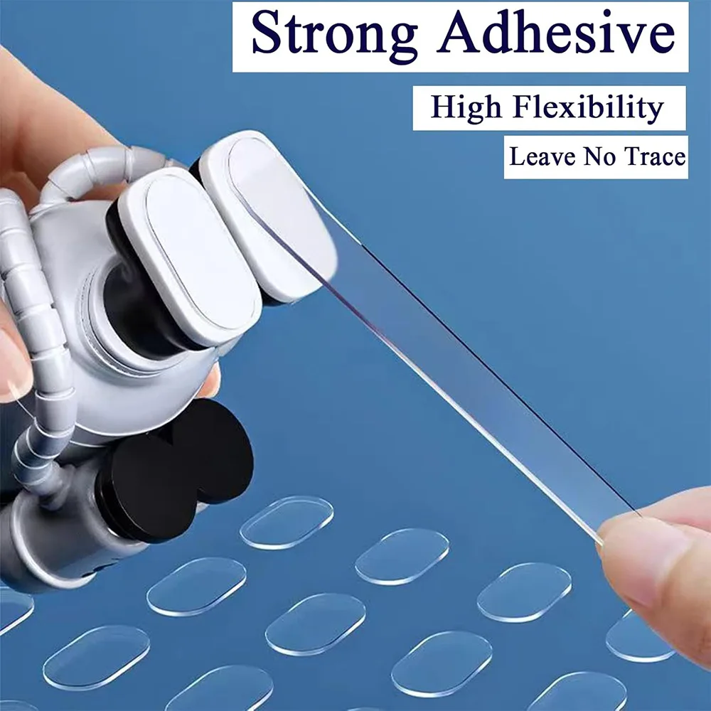 200pcs Transparent Double-Sided Tape Pads - Non-Marking, Anti-Skid Adhesive for DIY Projects & Model Car Decor Double