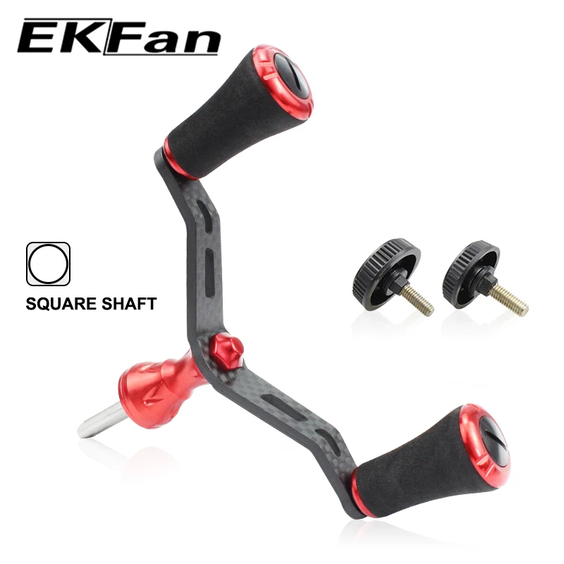 kawa Fishing Reel Handle Carbon Fiber With Alloy Knob For Shimano Reel  Double Handle Weight 45.9g DIY Fishing Tackle Accessory