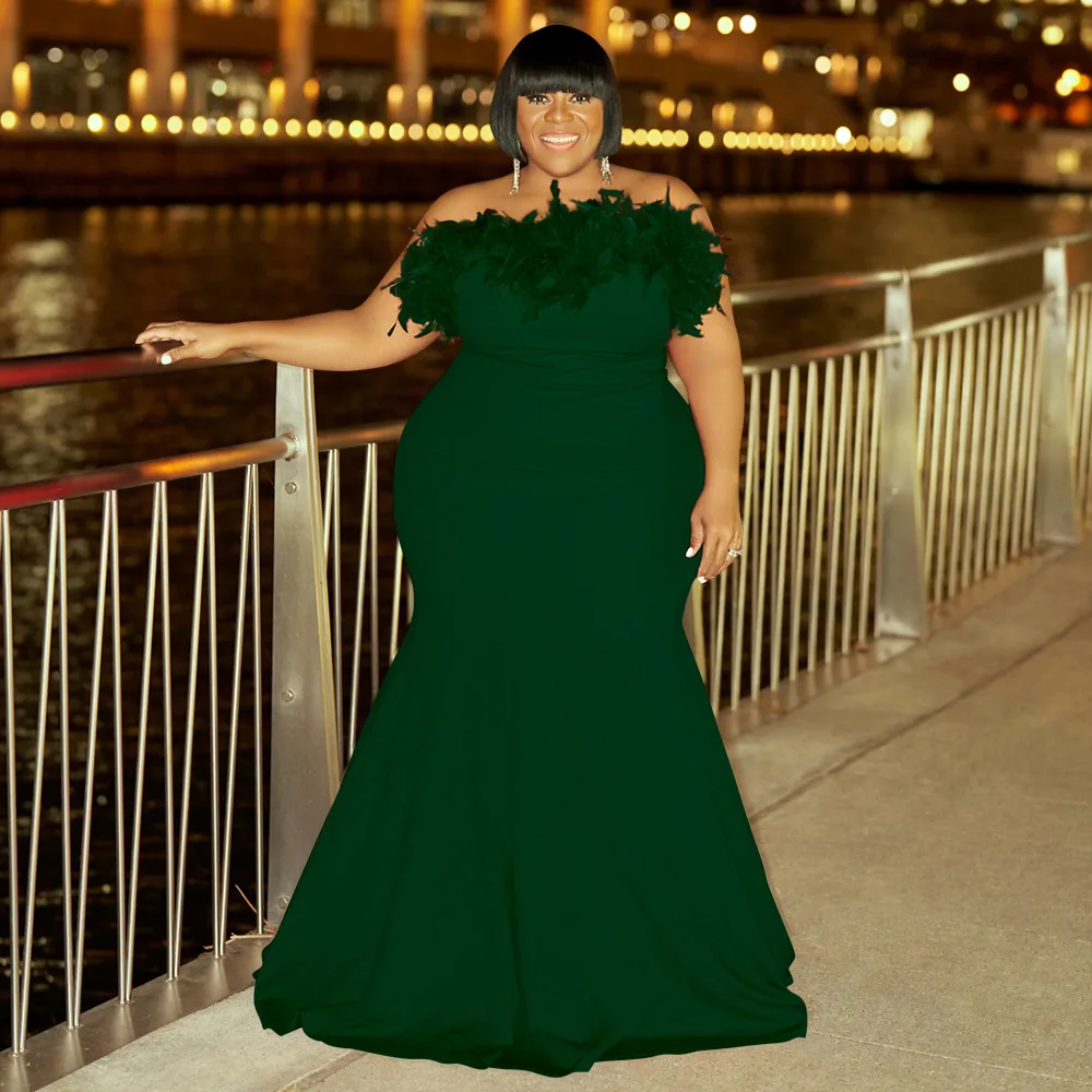 Plus Size Women Party Dresses Turkey Club Evening Dress Female Christmas Casual Outfit 2023 Spring Fashion Elegant Bodycon Gowns