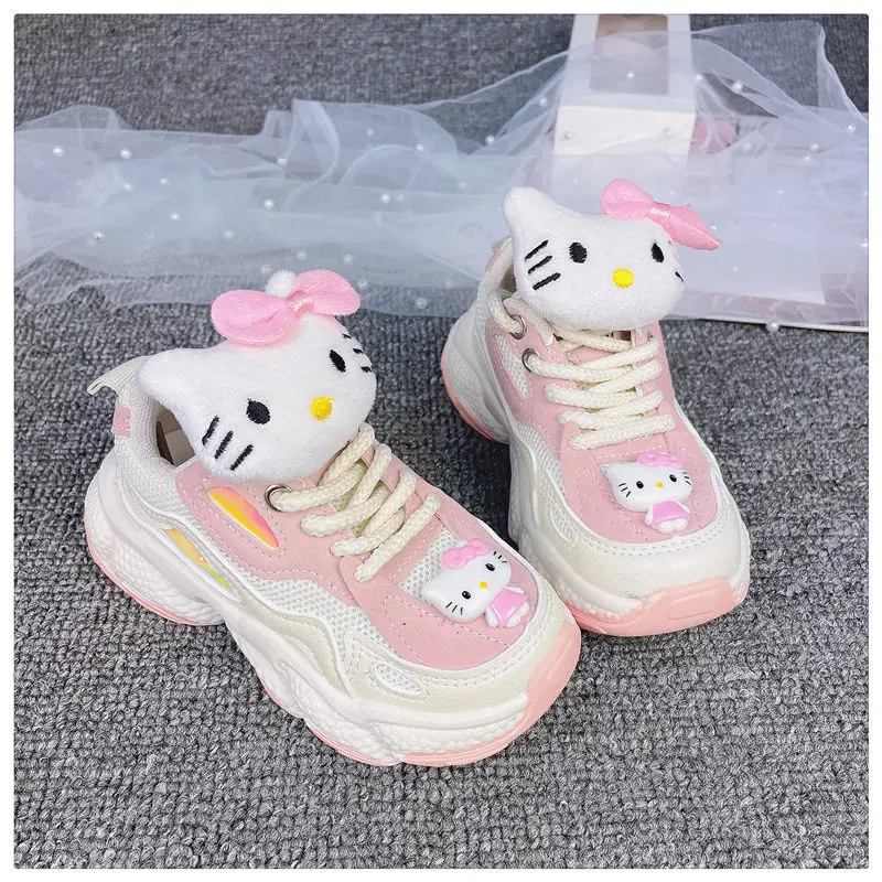 

Kawaii Hellokitty Children's Casual Shoes Autumn Girls' Shoes Students Outdoor Sports Shoes Children's Birthday Gift