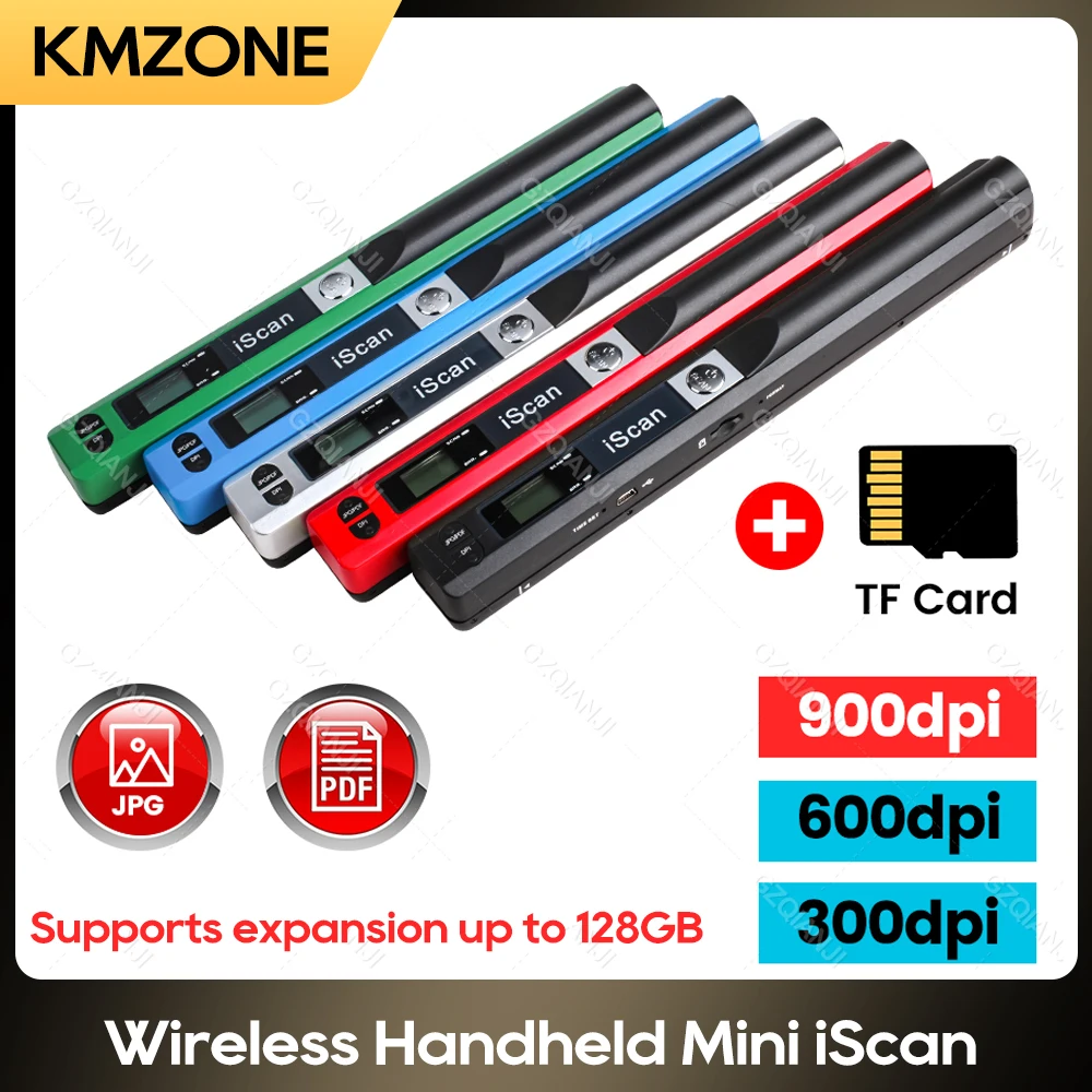 iScan Document Scanner Portable A4 Mini Scanner For Books Photos Office Business Use Handheld